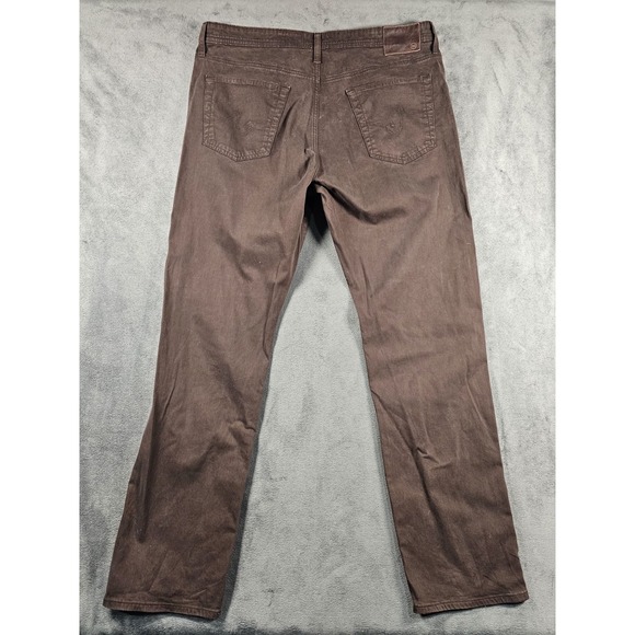 AG Adriano Goldschmied Jeans Graduate Tailored Leg Mens 38x32 Sueded Denim Brown - Picture 9 of 9